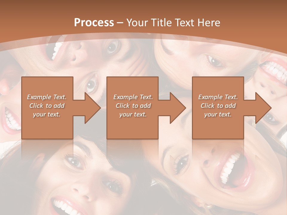 Happy Smiling Young People PowerPoint Template