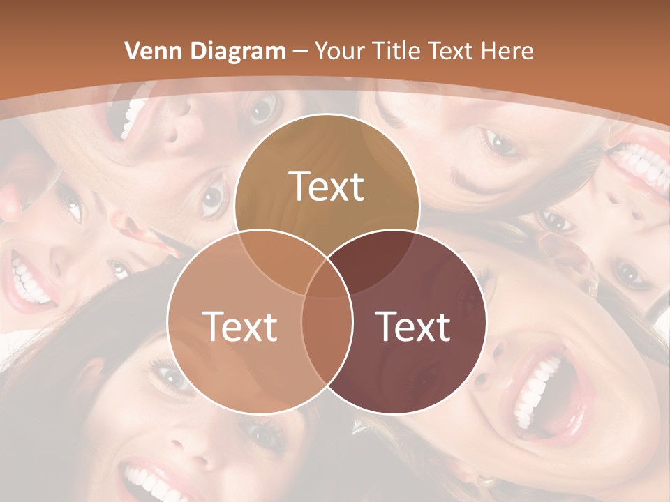 Happy Smiling Young People PowerPoint Template