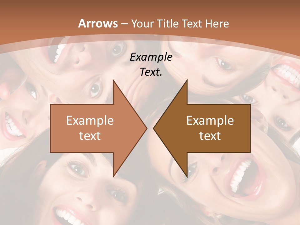 Happy Smiling Young People PowerPoint Template