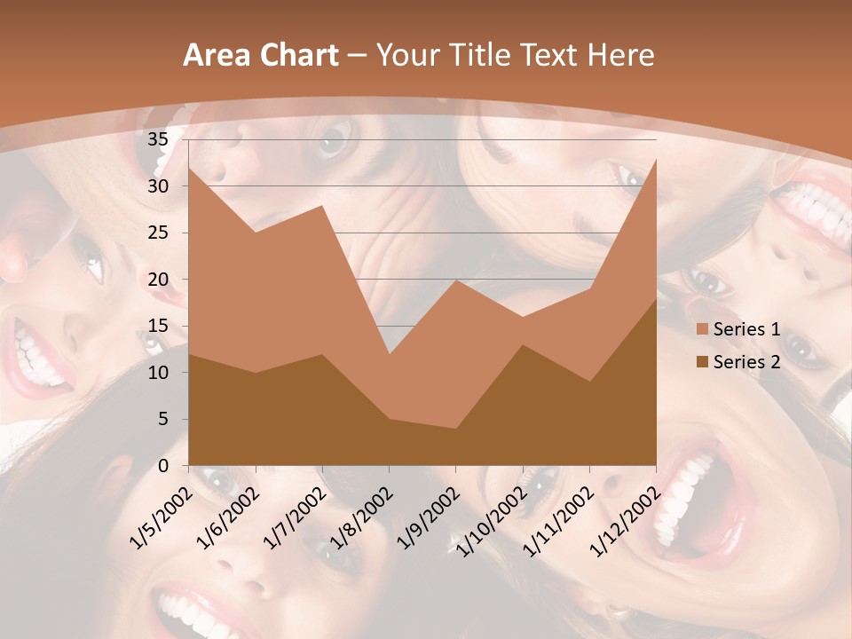 Happy Smiling Young People PowerPoint Template