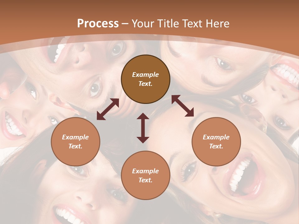 Happy Smiling Young People PowerPoint Template