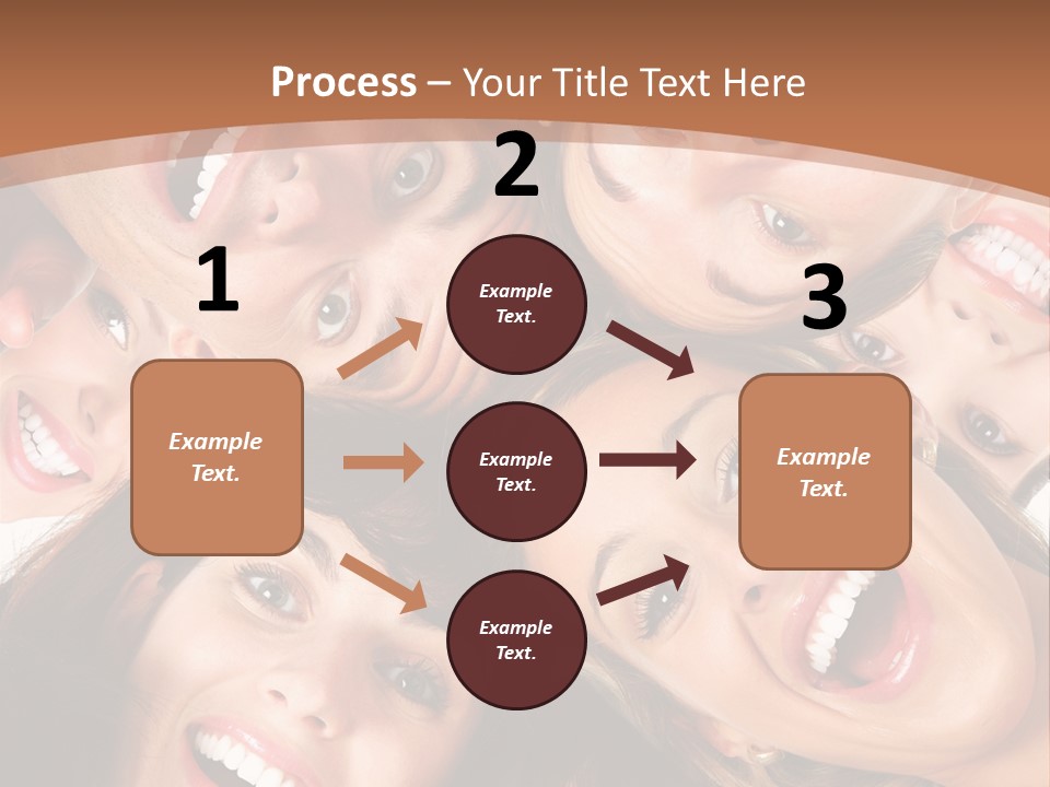 Happy Smiling Young People PowerPoint Template