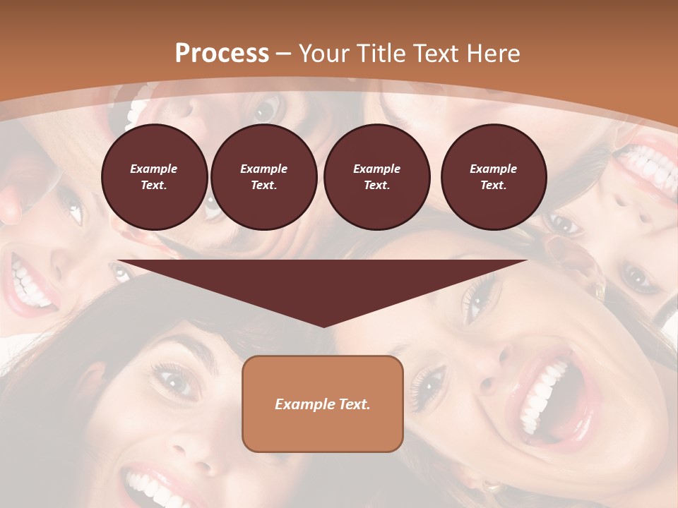 Happy Smiling Young People PowerPoint Template
