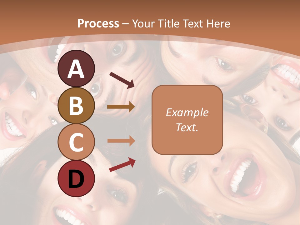 Happy Smiling Young People PowerPoint Template