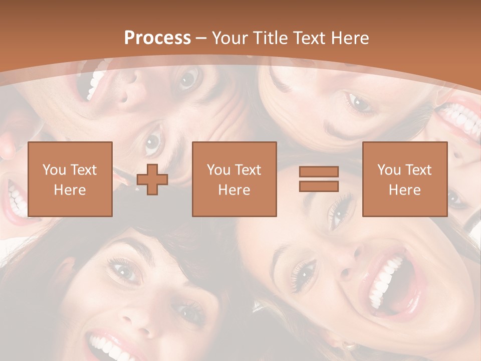 Happy Smiling Young People PowerPoint Template