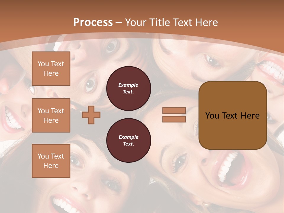 Happy Smiling Young People PowerPoint Template