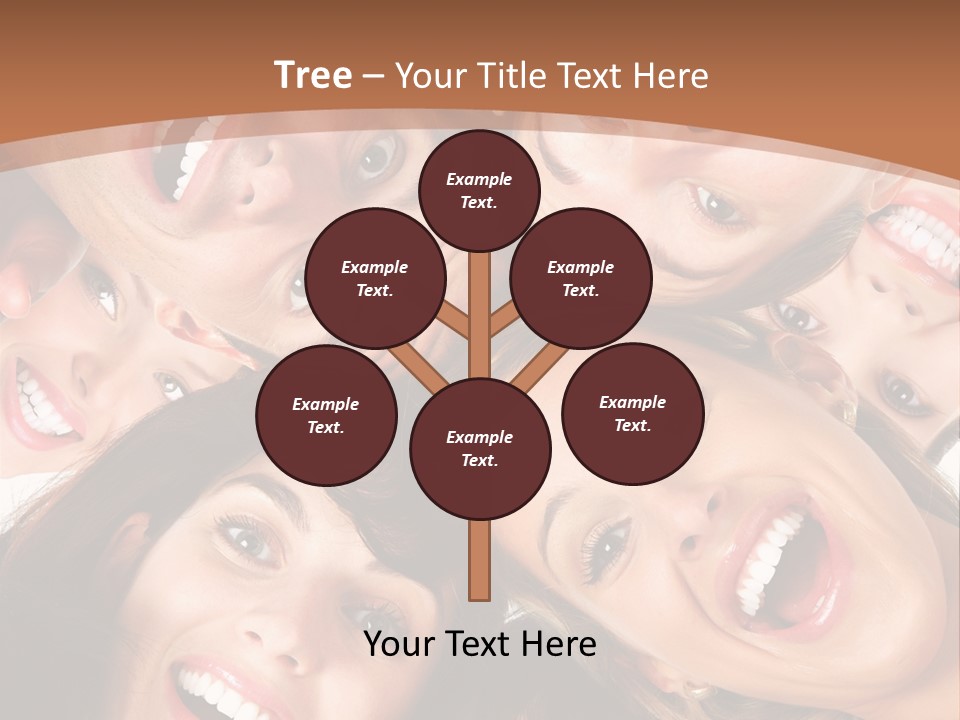 Happy Smiling Young People PowerPoint Template