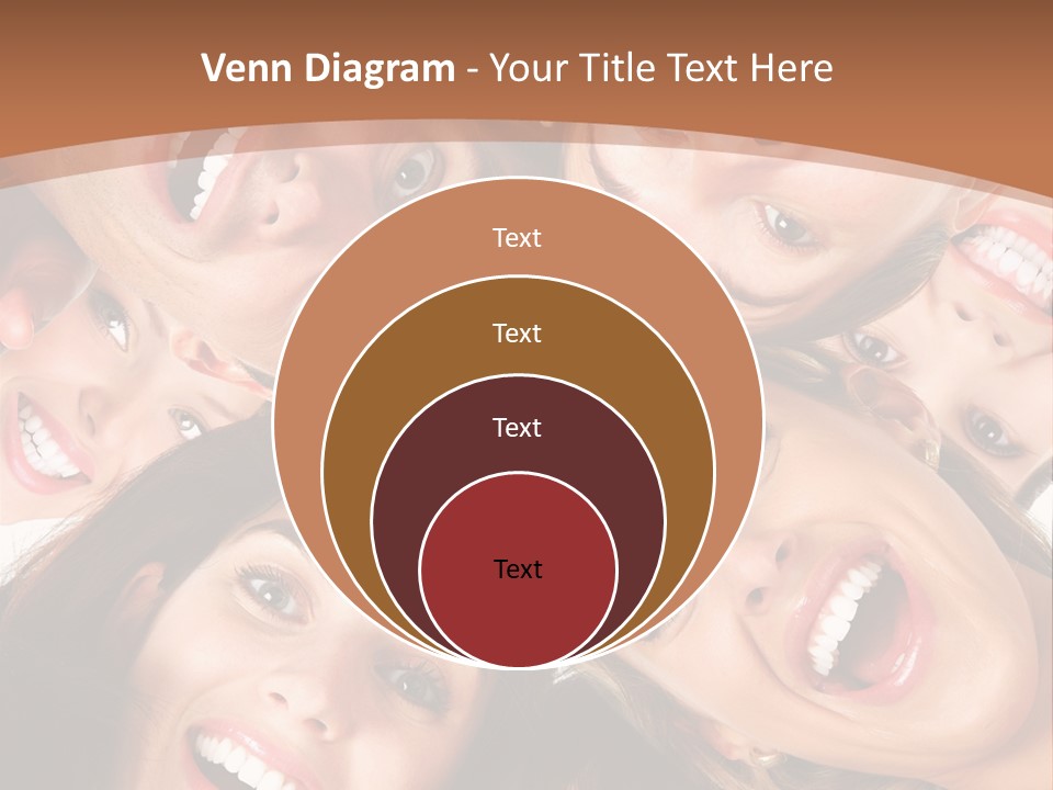 Happy Smiling Young People PowerPoint Template