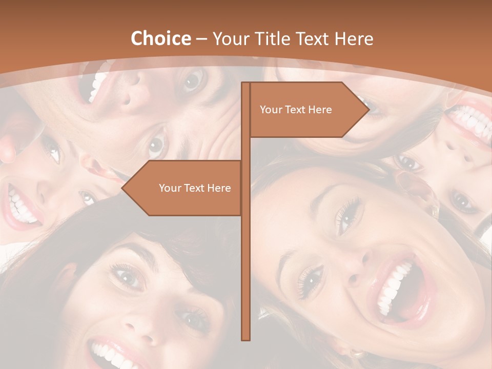 Happy Smiling Young People PowerPoint Template