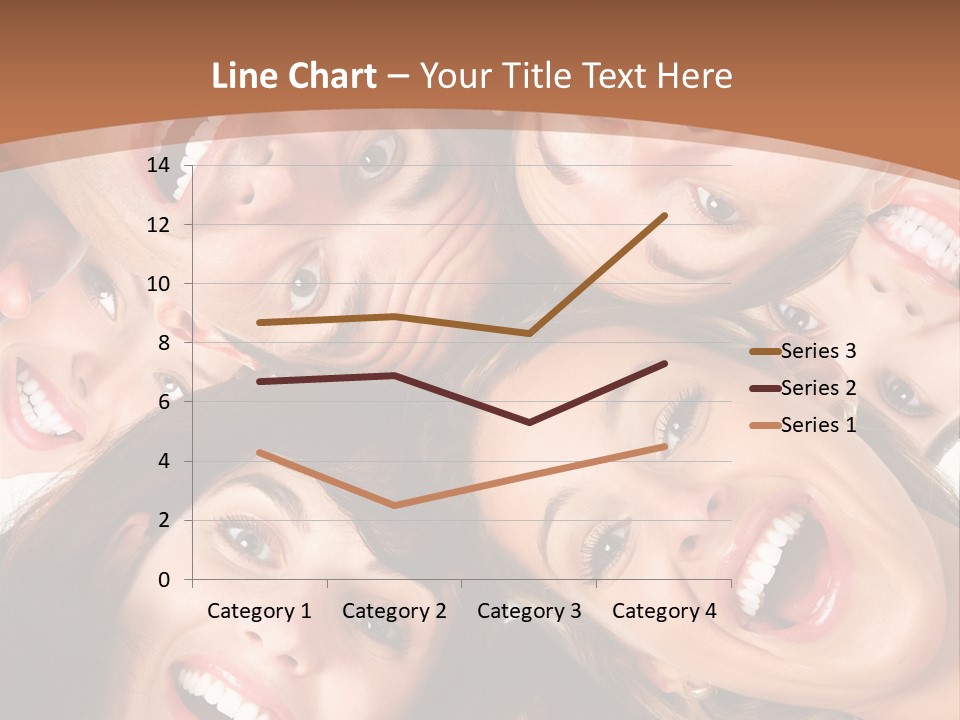 Happy Smiling Young People PowerPoint Template