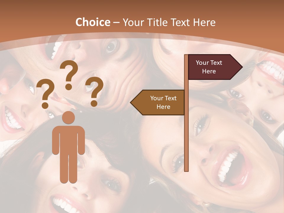 Happy Smiling Young People PowerPoint Template