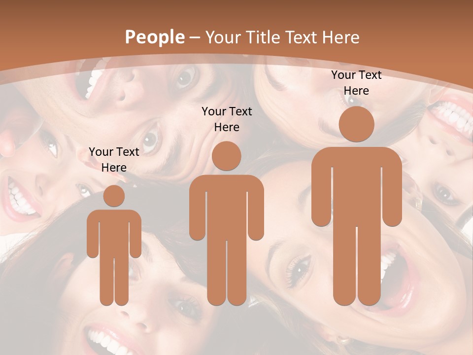 Happy Smiling Young People PowerPoint Template
