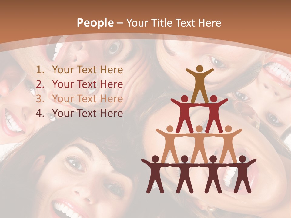 Happy Smiling Young People PowerPoint Template