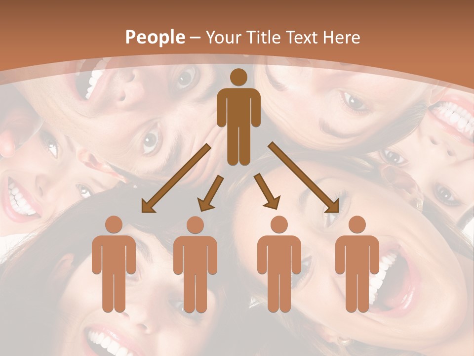 Happy Smiling Young People PowerPoint Template