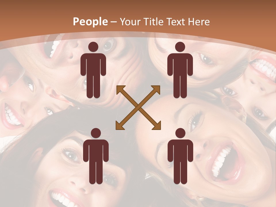 Happy Smiling Young People PowerPoint Template