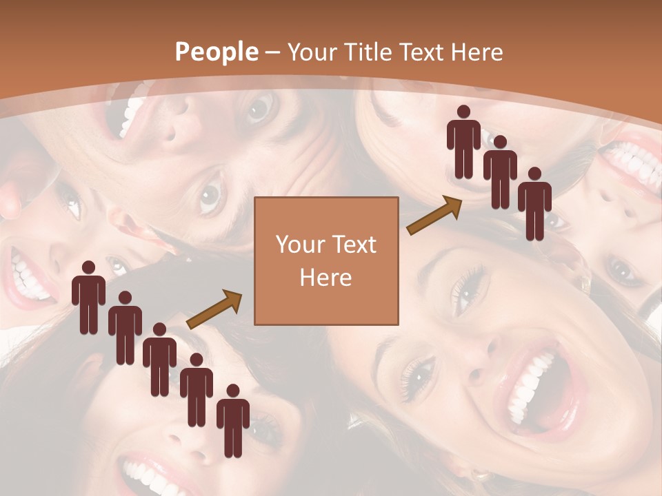 Happy Smiling Young People PowerPoint Template