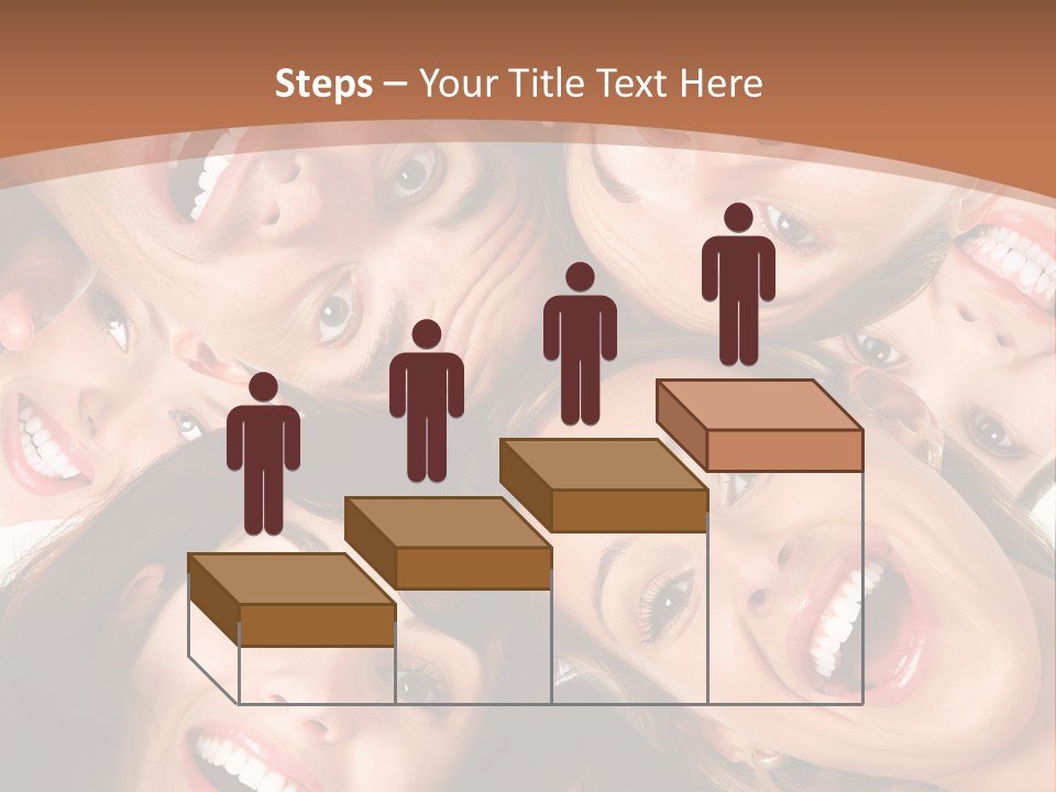 Happy Smiling Young People PowerPoint Template