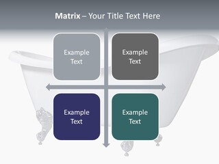 Old Style Bath Tub With Metal Legs PowerPoint Template