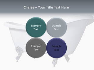 Old Style Bath Tub With Metal Legs PowerPoint Template