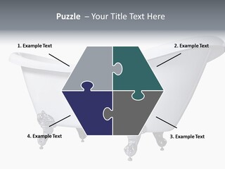 Old Style Bath Tub With Metal Legs PowerPoint Template