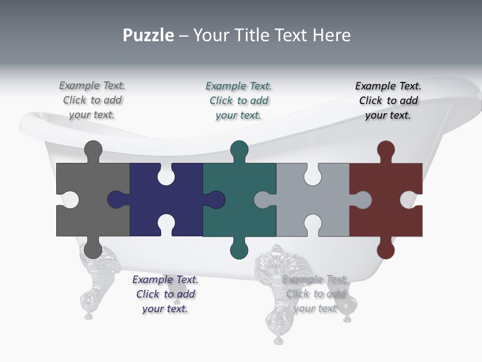 Old Style Bath Tub With Metal Legs PowerPoint Template
