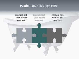 Old Style Bath Tub With Metal Legs PowerPoint Template
