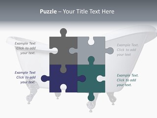 Old Style Bath Tub With Metal Legs PowerPoint Template