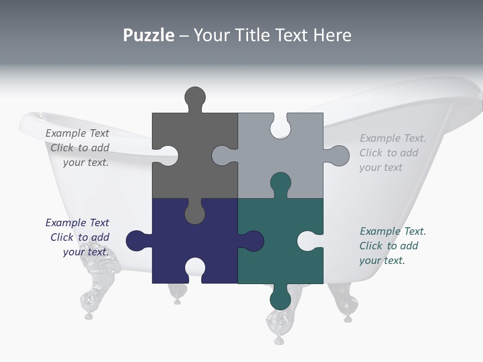 Old Style Bath Tub With Metal Legs PowerPoint Template
