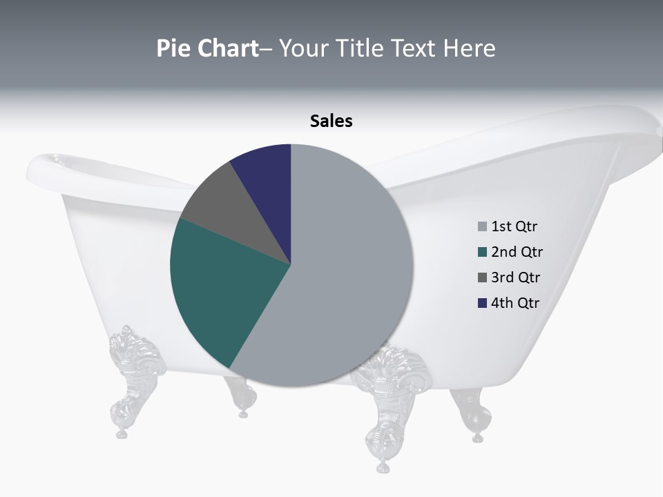 Old Style Bath Tub With Metal Legs PowerPoint Template