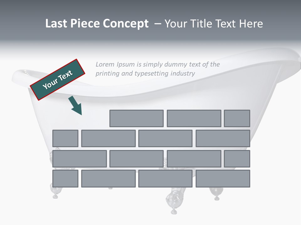 Old Style Bath Tub With Metal Legs PowerPoint Template