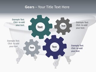 Old Style Bath Tub With Metal Legs PowerPoint Template