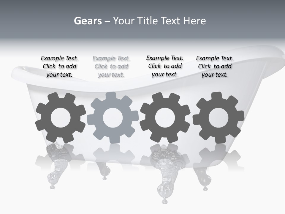 Old Style Bath Tub With Metal Legs PowerPoint Template