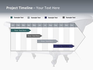 Old Style Bath Tub With Metal Legs PowerPoint Template