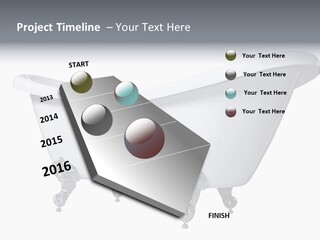 Old Style Bath Tub With Metal Legs PowerPoint Template