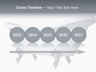 Old Style Bath Tub With Metal Legs PowerPoint Template