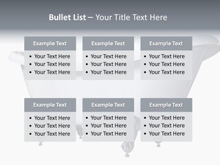 Old Style Bath Tub With Metal Legs PowerPoint Template