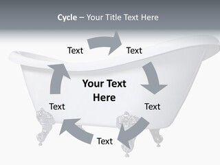 Old Style Bath Tub With Metal Legs PowerPoint Template