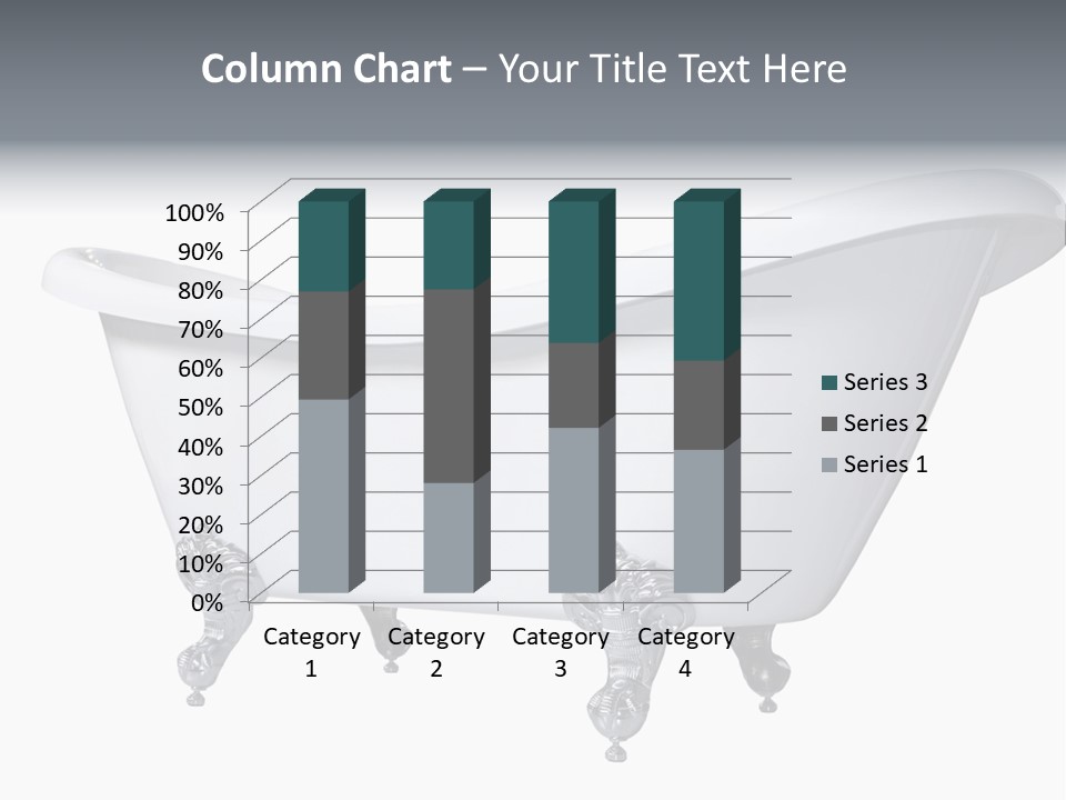 Old Style Bath Tub With Metal Legs PowerPoint Template