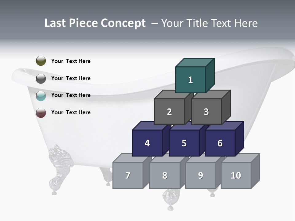 Old Style Bath Tub With Metal Legs PowerPoint Template