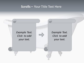 Old Style Bath Tub With Metal Legs PowerPoint Template