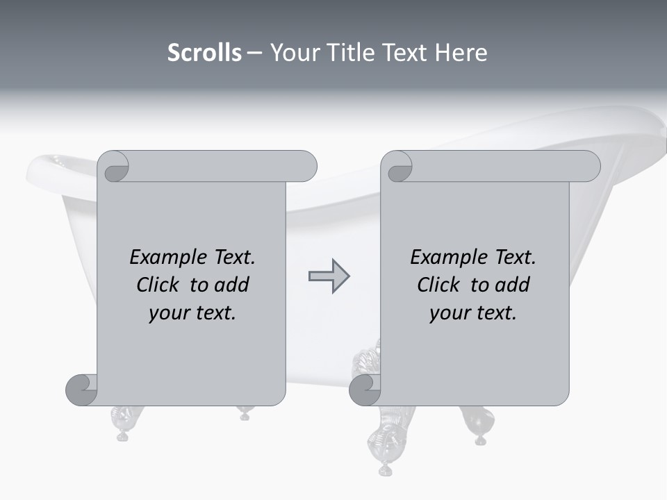 Old Style Bath Tub With Metal Legs PowerPoint Template