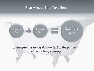 Old Style Bath Tub With Metal Legs PowerPoint Template