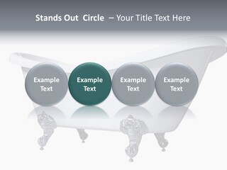 Old Style Bath Tub With Metal Legs PowerPoint Template