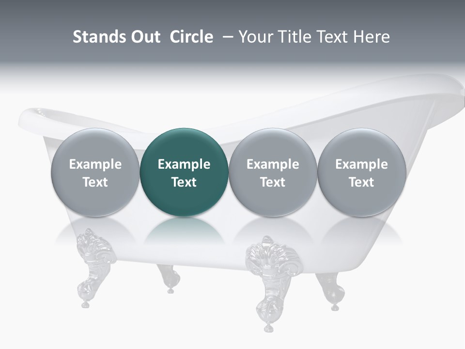 Old Style Bath Tub With Metal Legs PowerPoint Template