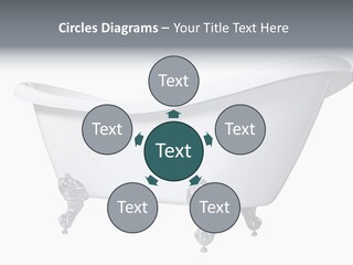 Old Style Bath Tub With Metal Legs PowerPoint Template