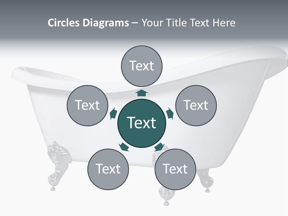 Old Style Bath Tub With Metal Legs PowerPoint Template