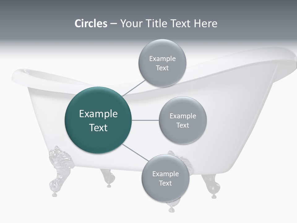 Old Style Bath Tub With Metal Legs PowerPoint Template