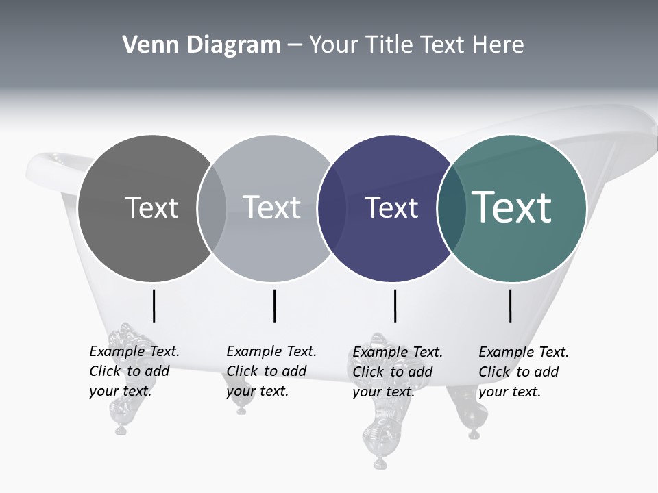 Old Style Bath Tub With Metal Legs PowerPoint Template