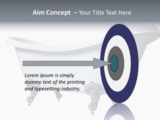 Old Style Bath Tub With Metal Legs PowerPoint Template