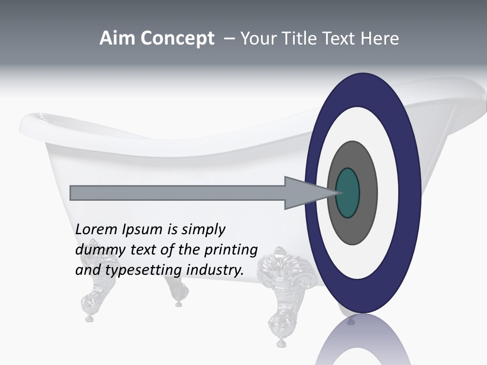 Old Style Bath Tub With Metal Legs PowerPoint Template
